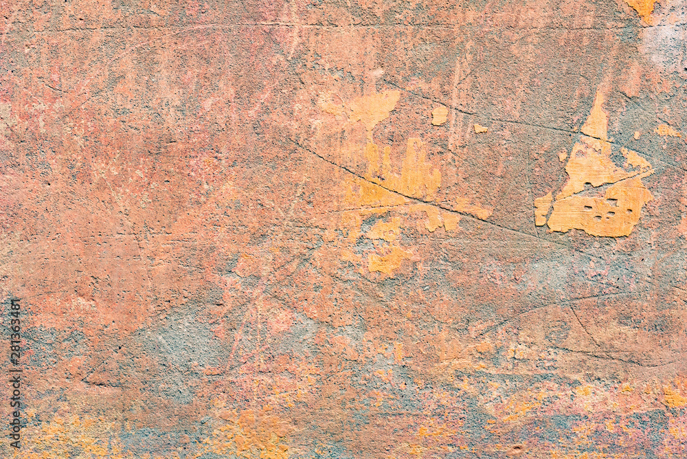 Texture of a concrete wall with cracks and scratches which can be used as a background Texture of a concrete wall with cracks and scratches which can be used as a background