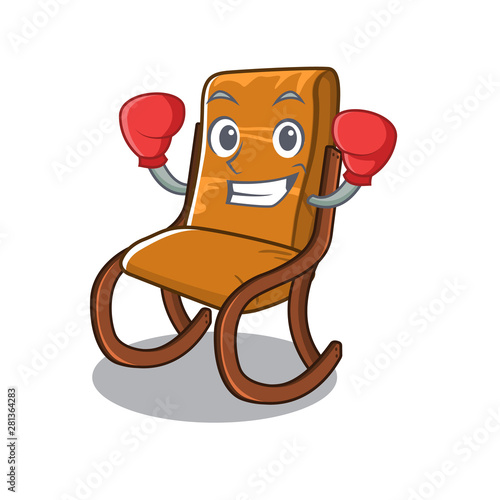 Boxing rocking chair in cartoon living room