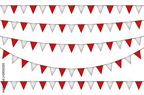 Triangle flag garland.