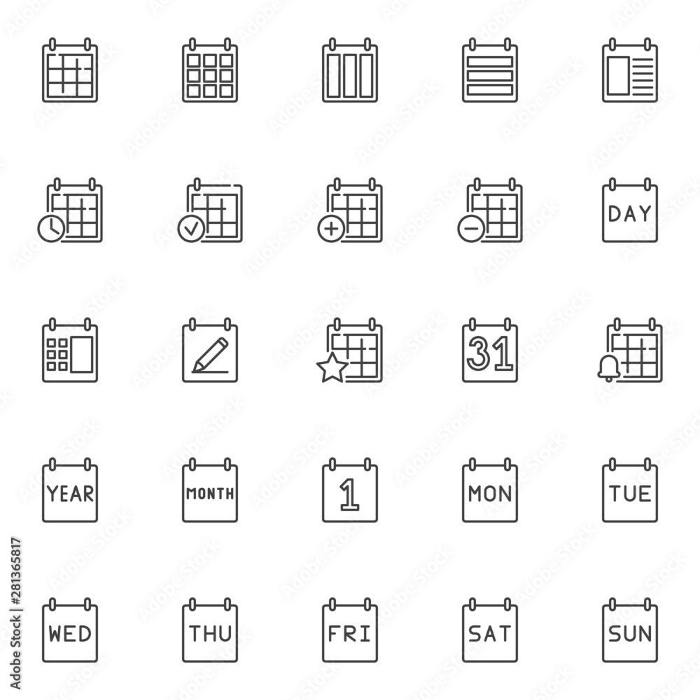 Signs Symbols Organized Your Planner Template Stock Vector (Royalty Free)  1384052144