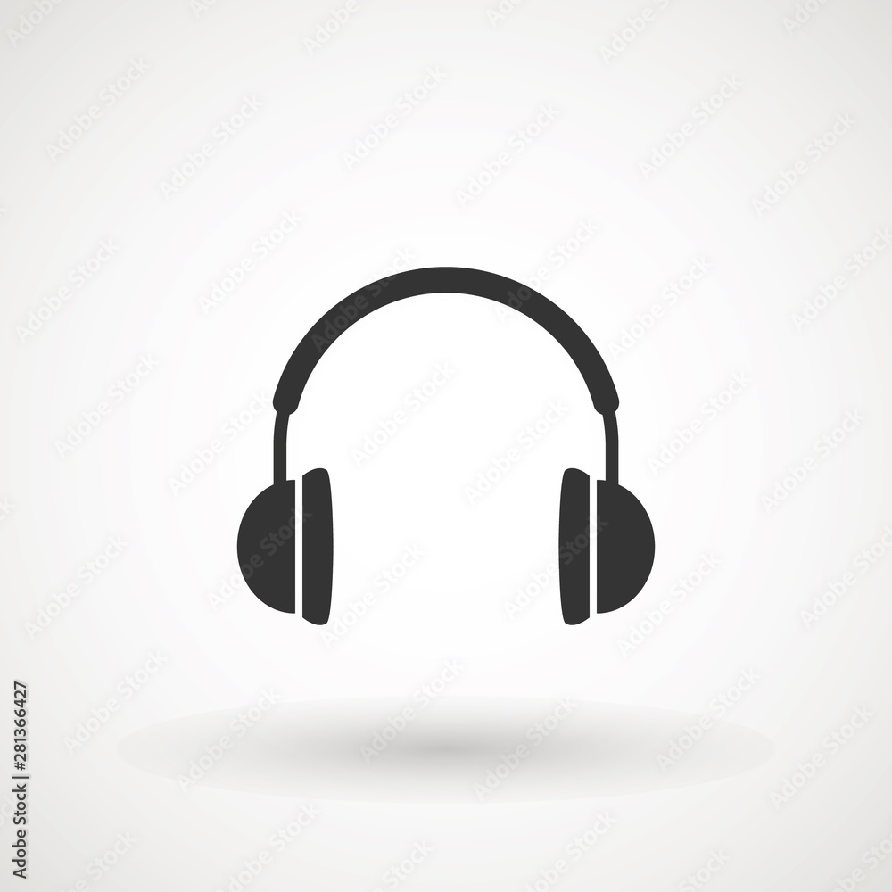 Headphone vector. Vector headphones icon. Black symbol. Isolated Flat Web Mobile Icon. Headphone vector. Vector headphones icon. Black symbol. Isolated Flat Web Mobile Icon.