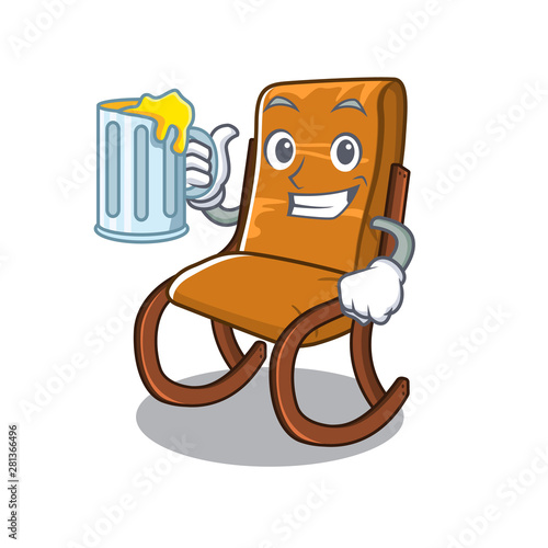 With juice rocking chair in the cartoon shape