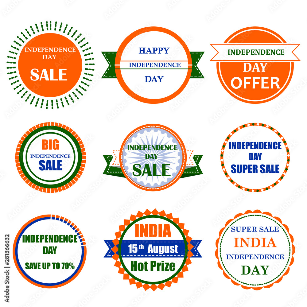 vector illustration of Sale Promotion and Advertisement for 15th August Happy Independence Day of India