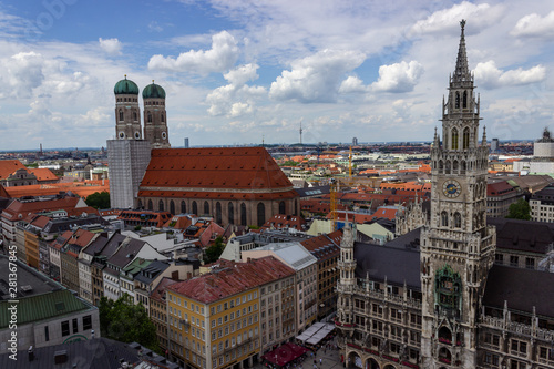 Aerial view of munich city center  germany
