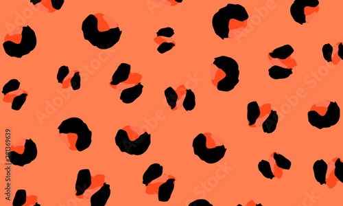 Leopard print design. Animal skin pattern.