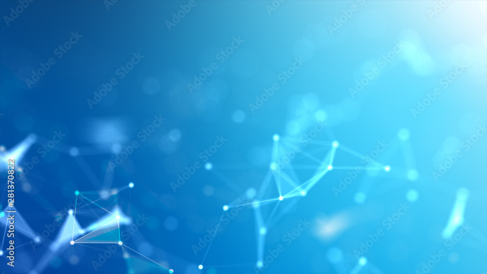 Abstract background Dot and connect line for cyber technology futuristic and network connection concept with dark and grain processed wide screen ratio. Abstract background Dot and connect line for cyber technology futuristic and network connection concept with dark and grain processed wide screen ratio.