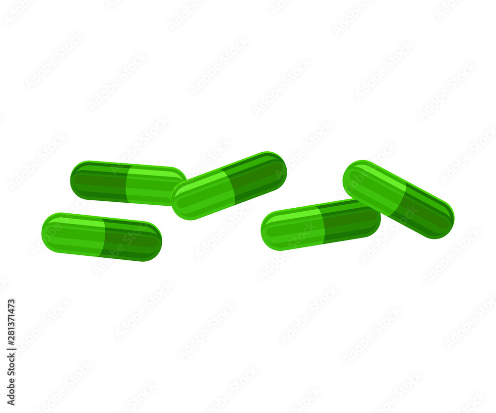 Capsule tablets. Vector illustration on white background. Capsule tablets. Vector illustration on white background.