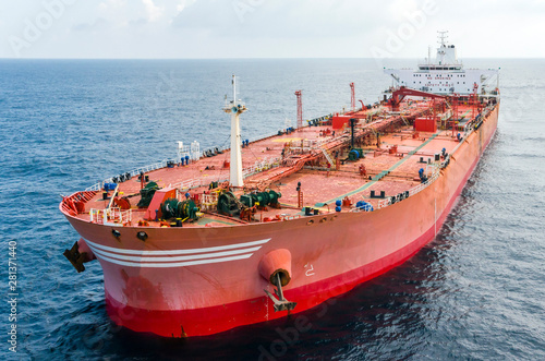 The oil tanker in the high sea