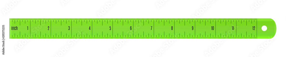 Engineer or architect plastic drafting ruler with an imperial units scale. Engineer or architect plastic drafting ruler with an imperial units scale.