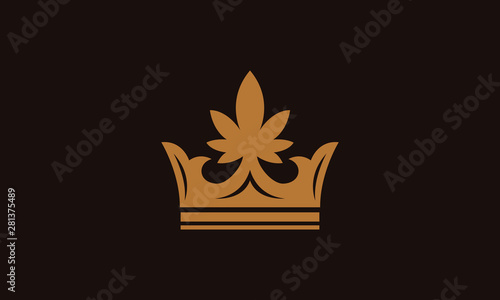 crown and cannabis logo design inspirations