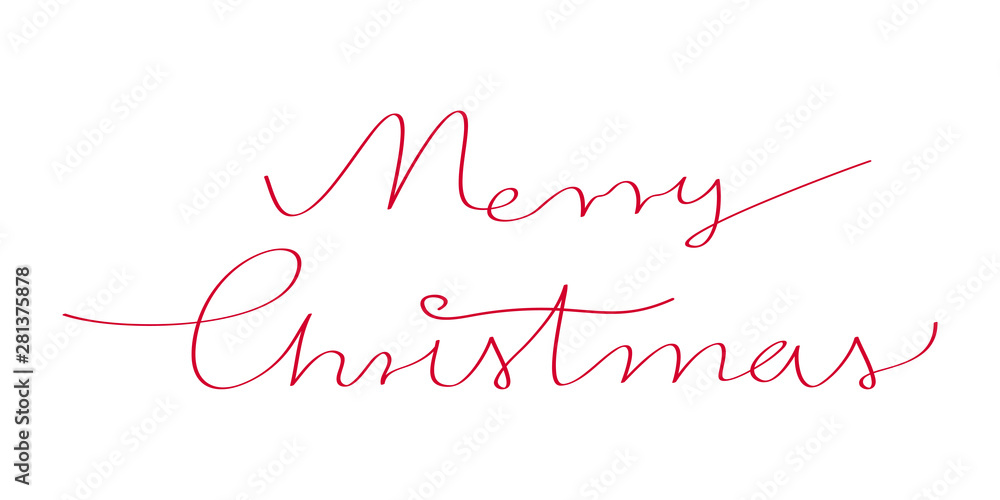 Merry Christmas". Odręczny napis wektor Stock Vector | Adobe Stock