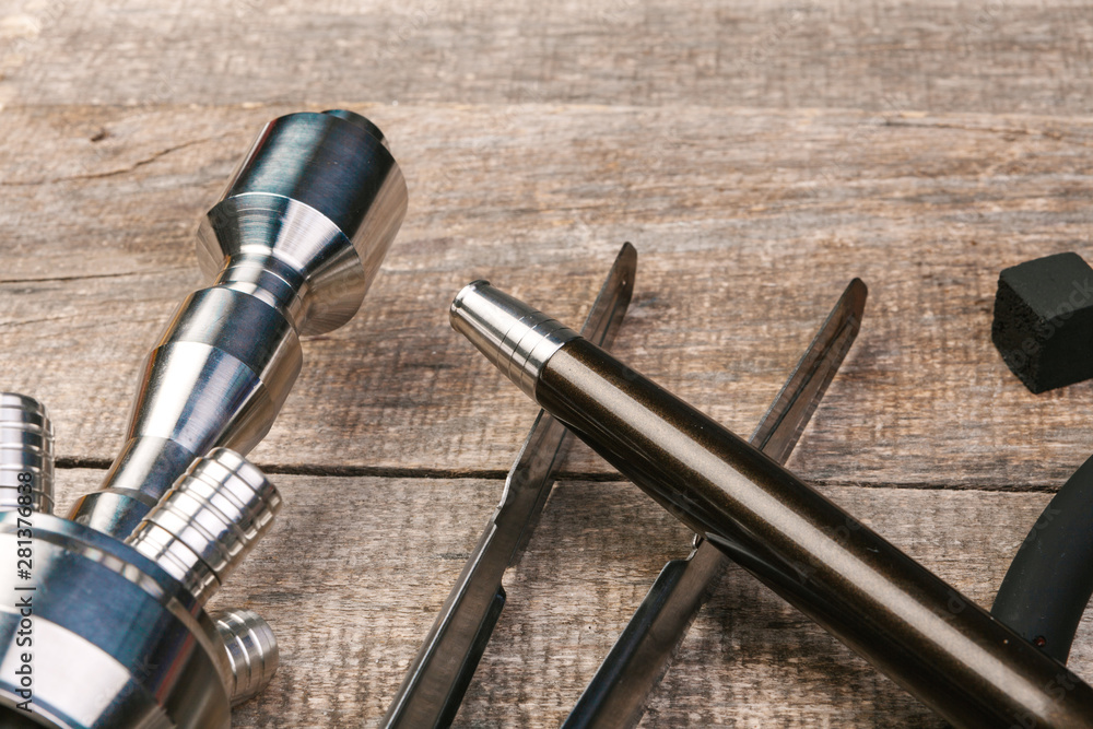 Naklejka premium Hookah parts, smoking hookah concept.
