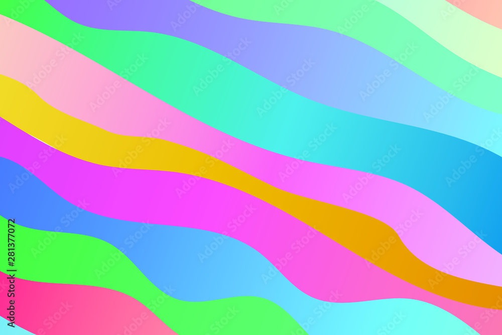 Colorful background with curved gradient lines. Pattern design for banner, poster, flyer, card, cover, brochure