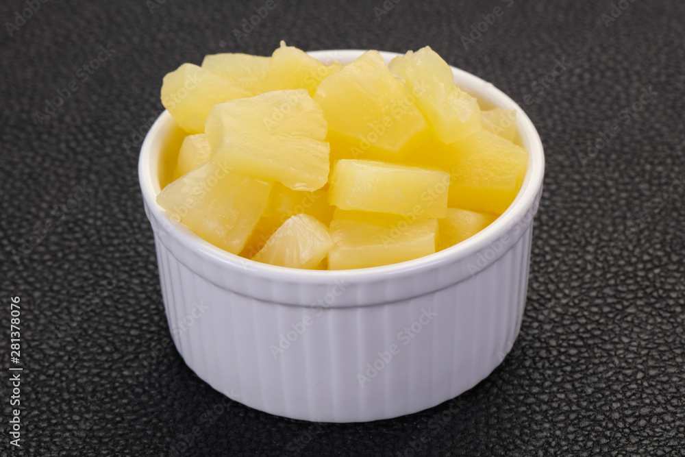 Marinated pineapple pieces Marinated pineapple pieces