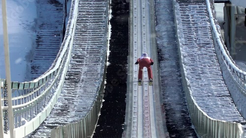 Winter view of sport sport jumping