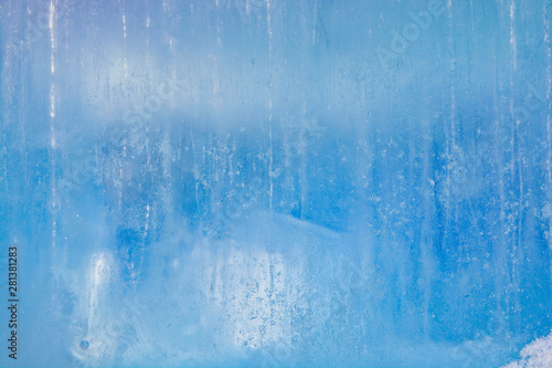 The texture of the ice. The frozen water.Winter background © Ольга Васильева