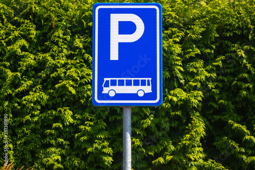Dutch Road sign Parking only buses