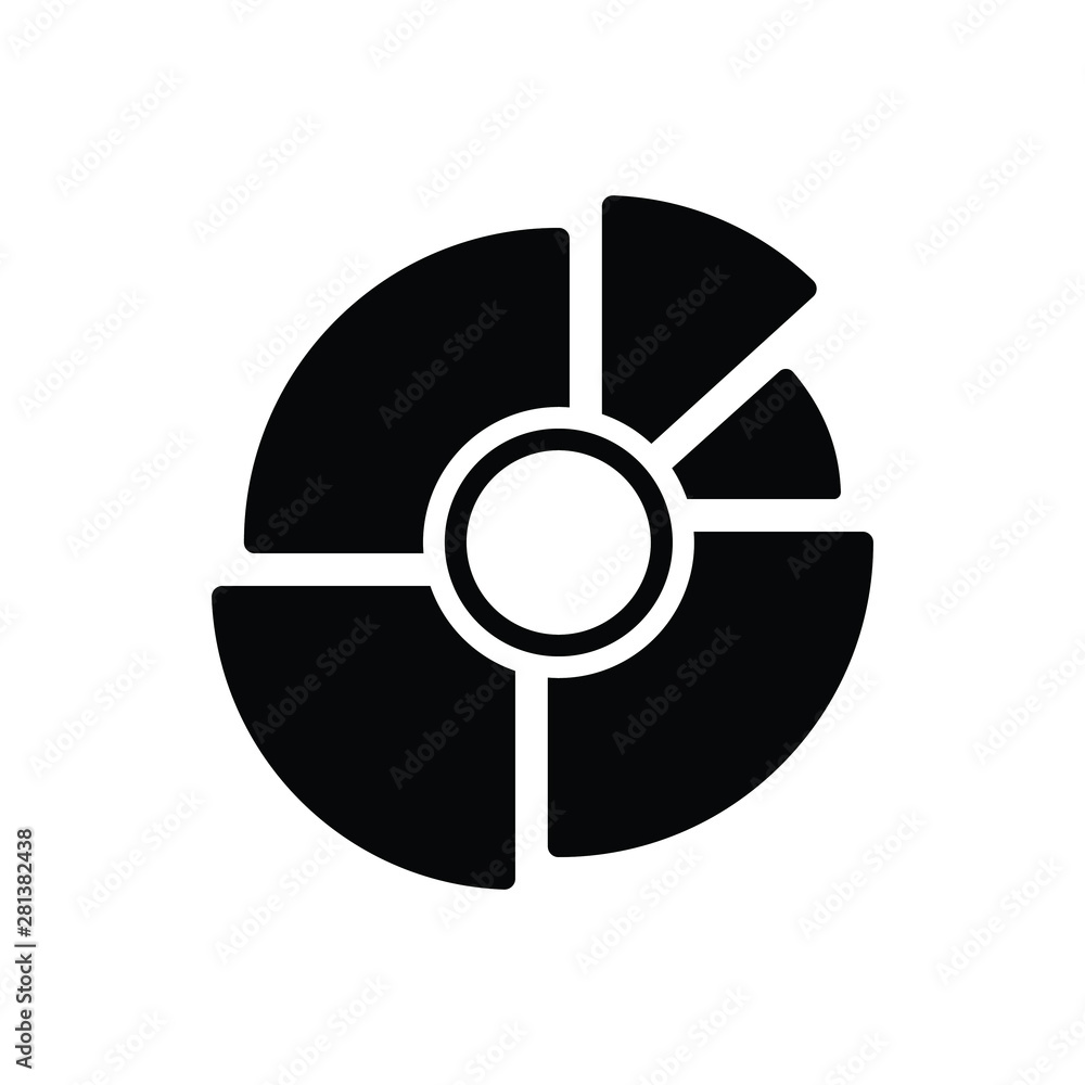 Black solid icon for pie chart pie Black solid icon for pie chart pie
