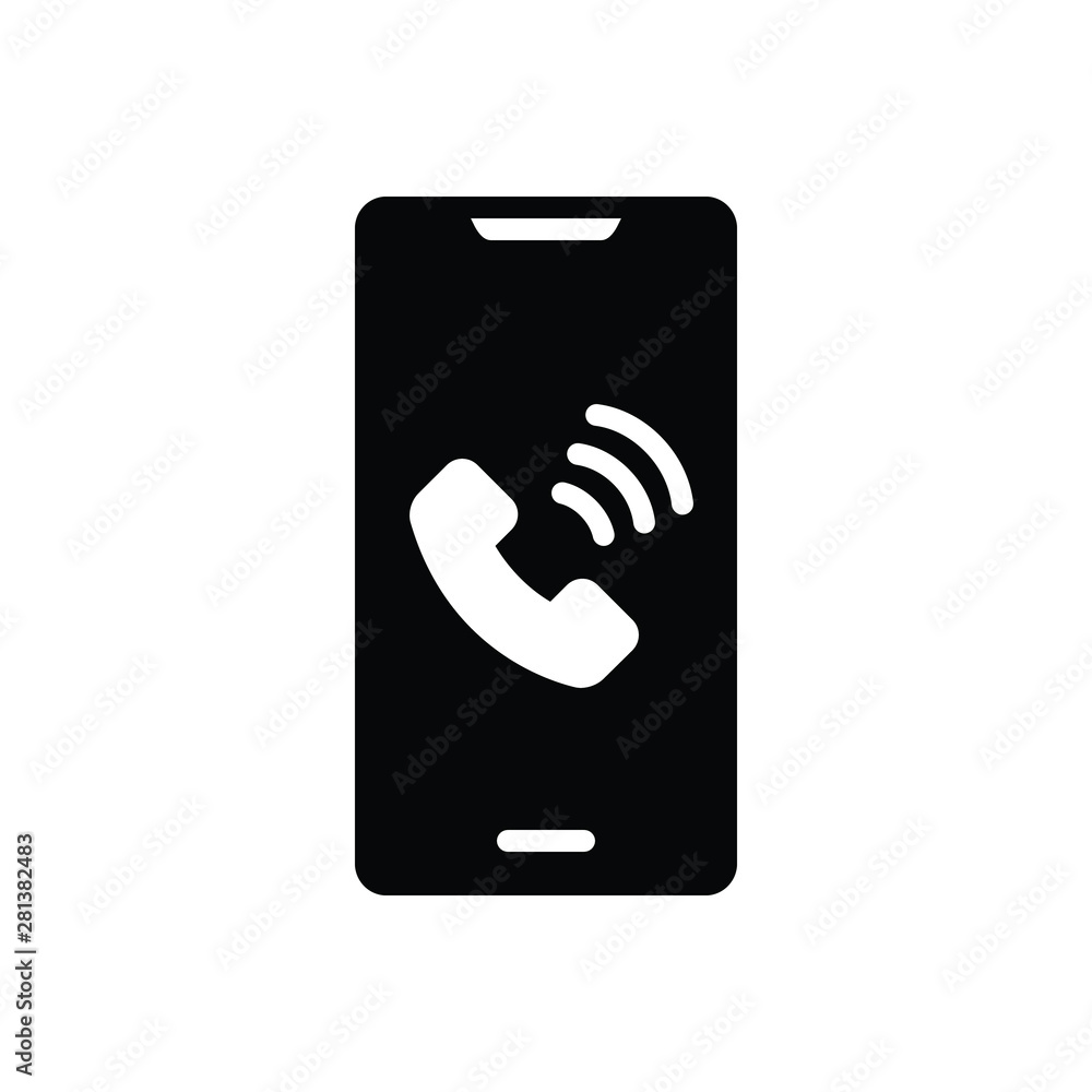 Black solid icon for phone call Black solid icon for phone call