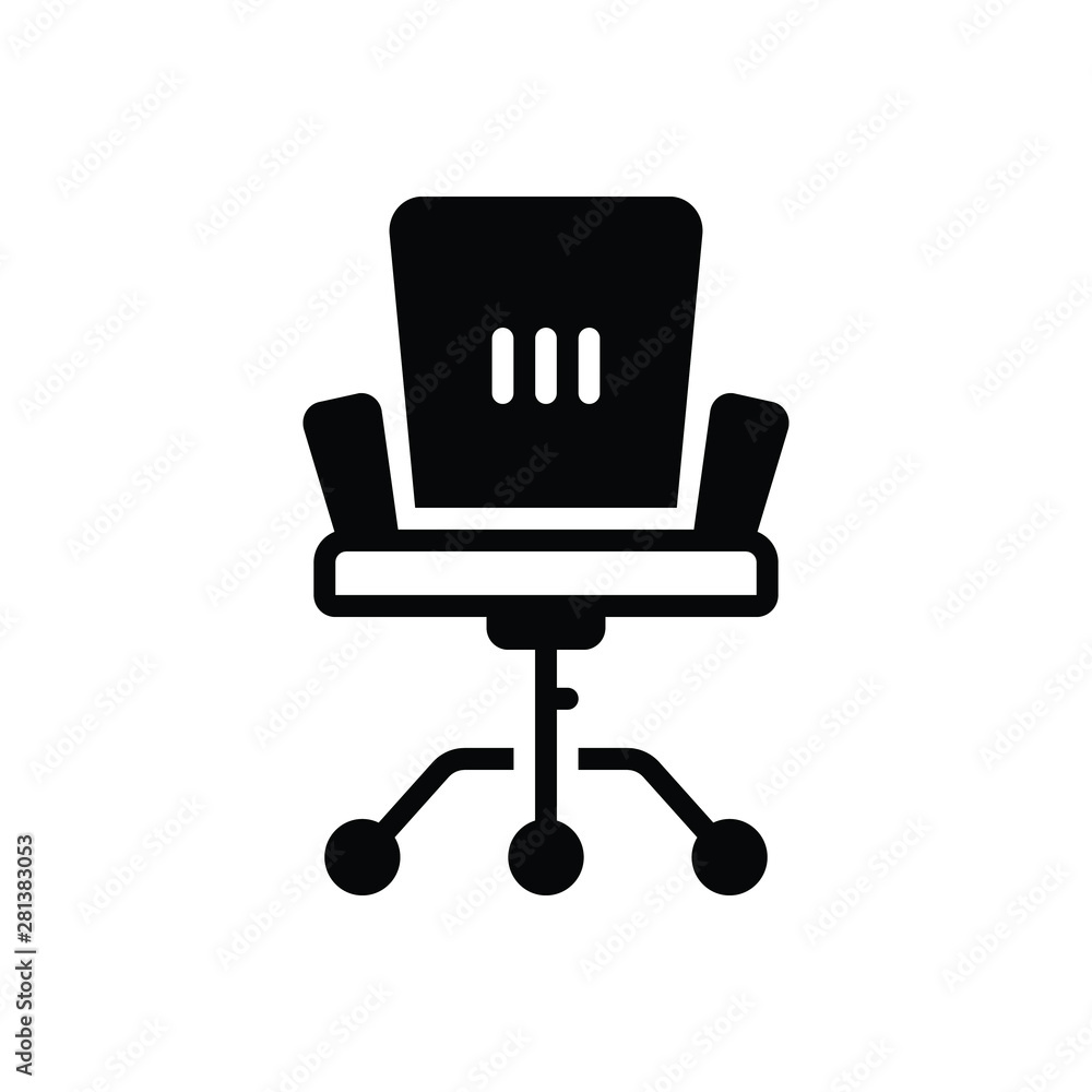 Black solid icon for armchair Black solid icon for armchair