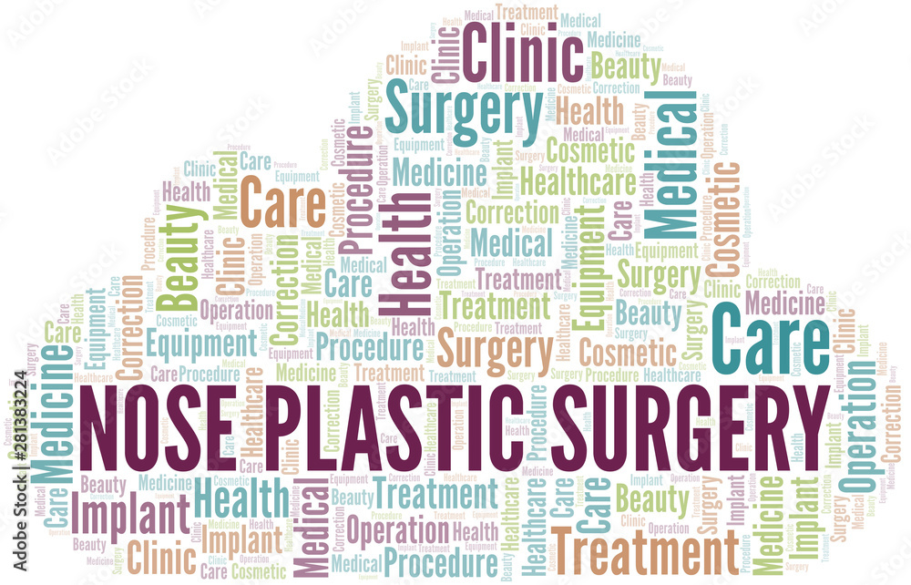 Nose Plastic Surgery word cloud vector made with text only. Nose Plastic Surgery word cloud vector made with text only.