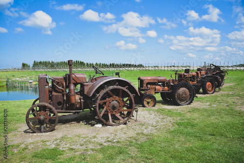 An ancient tractor on the island of Saaremaa