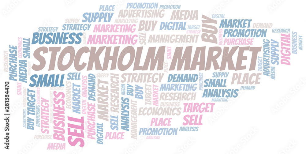Stockholm Market word cloud. Vector made with text only. Stockholm Market word cloud. Vector made with text only.