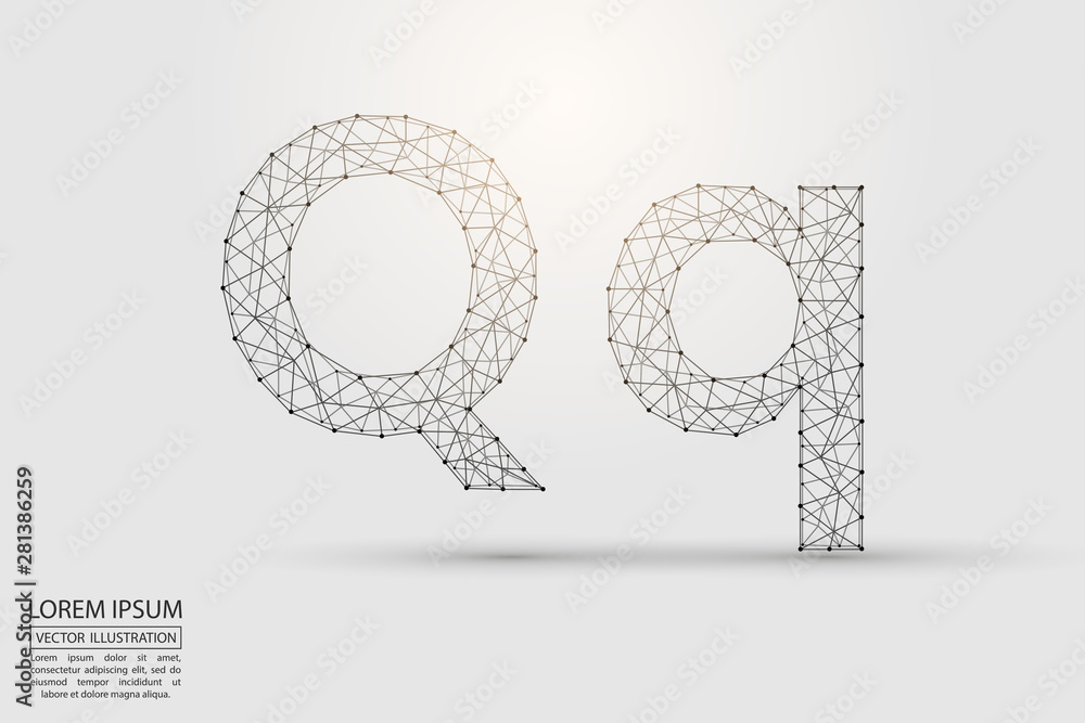 English letters abstract font consists 3d of triangles, lines, dots and connections. Vector illustration EPS 10. English letters abstract font consists 3d of triangles, lines, dots and connections. Vector illustration EPS 10.