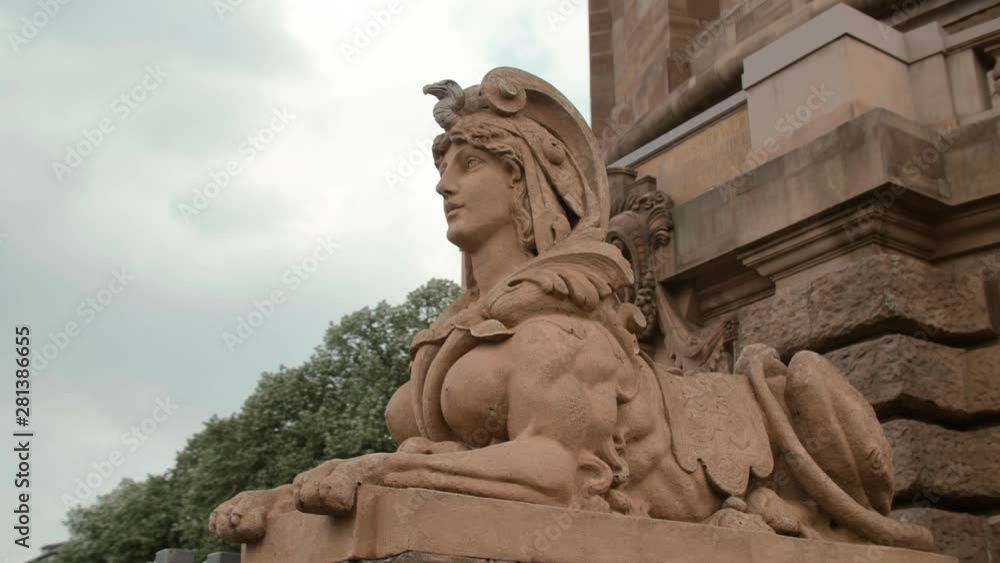 Moving Around Historical Statue At Watertower Mannheim Moving Around Historical Statue At Watertower Mannheim