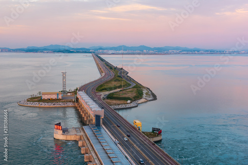 Photography Highway of Daebu Island at incheon ,South Korea.
