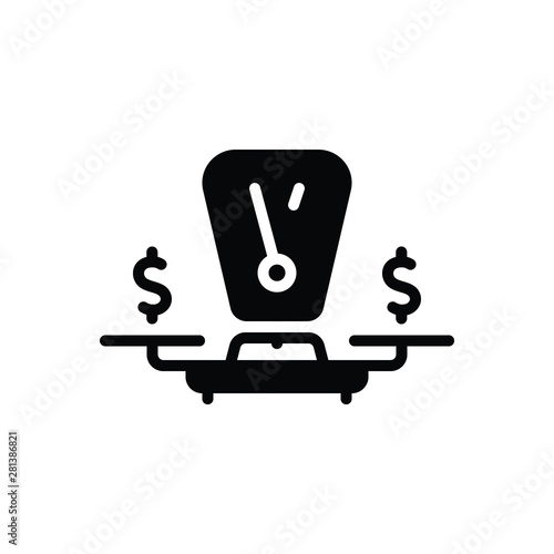 Black solid icon for balance 