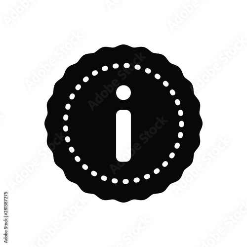 Black solid icon for info