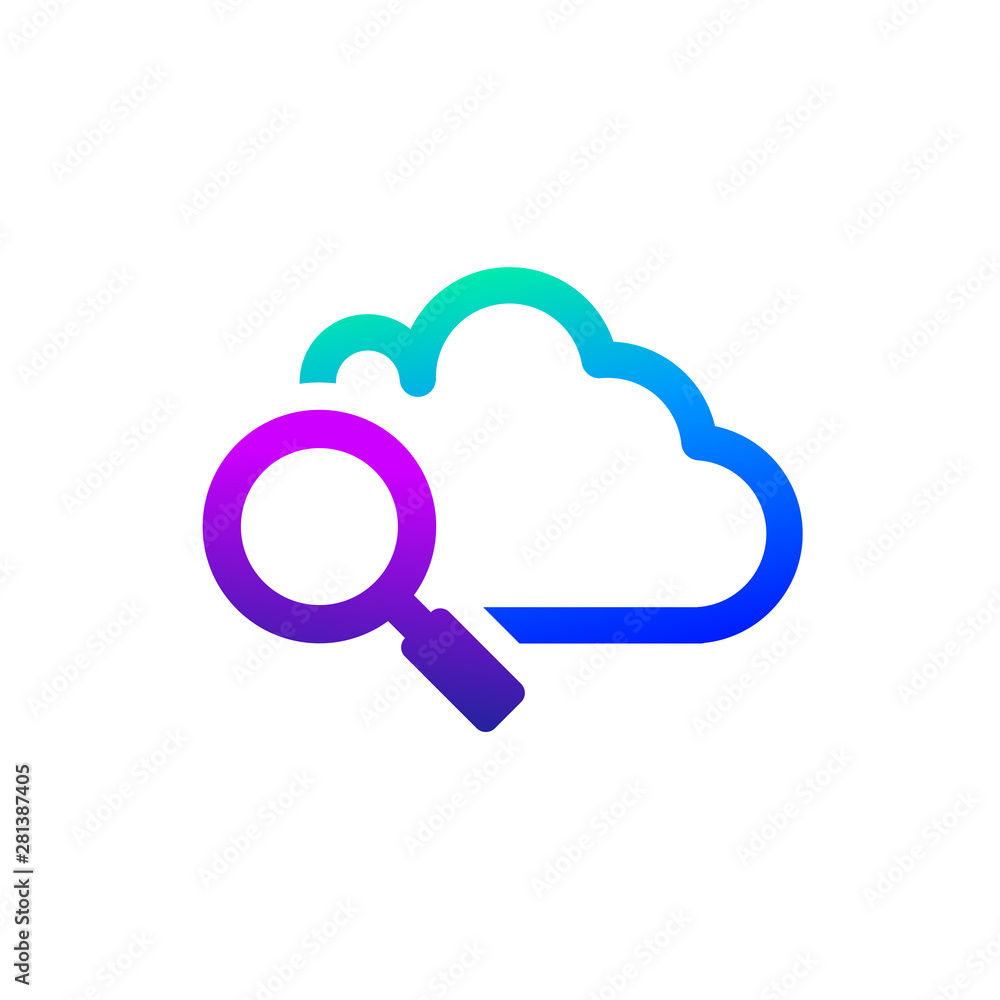 Cloud Search Icon Logo Cloud Search Icon Logo