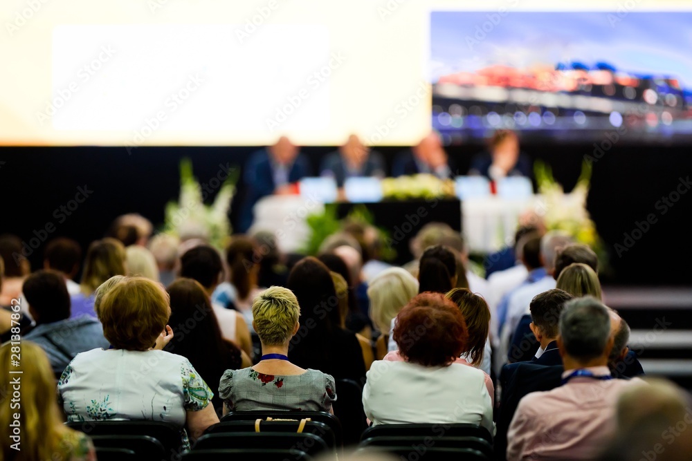 People listening on conference.