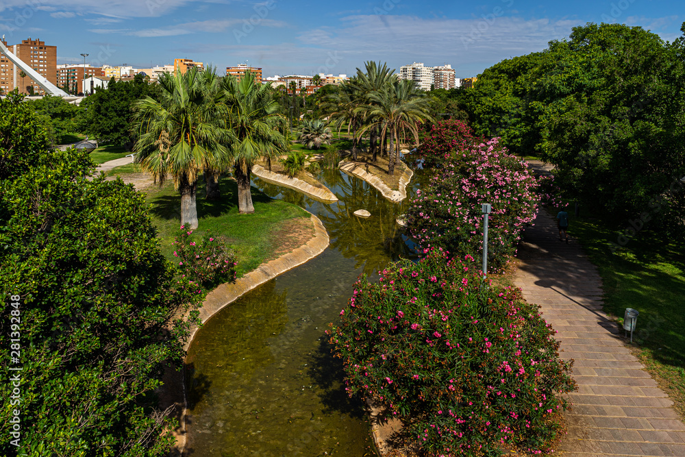 The Turia Garden is a public park at the City of Arts and Sciences on the old riverbed of the river Turia in Valencia City Centre.