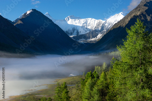 The view on Belukha mountain in Altai Mountains