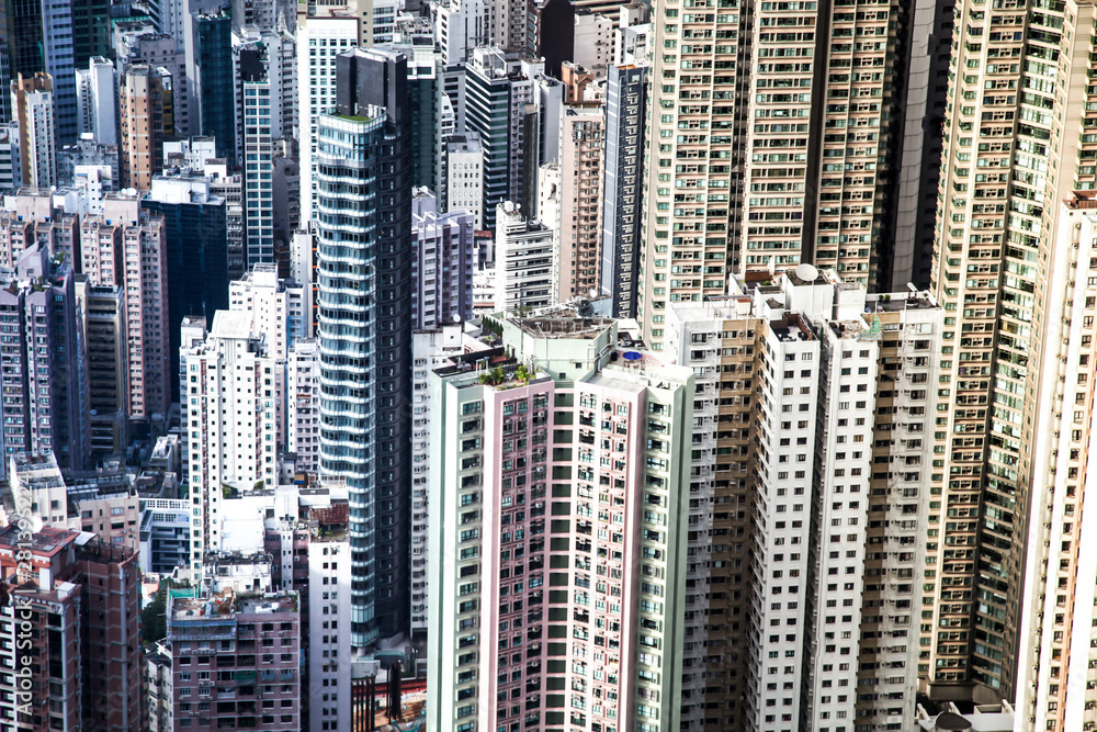 Vue des immeubles de Hong-Kong