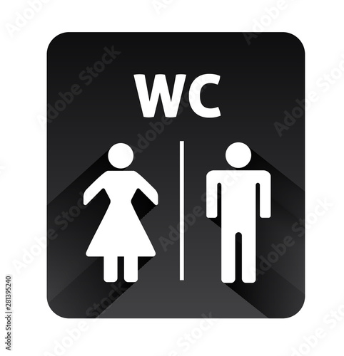 Male and Female icons vector illustartion. Toilet Sign, WC, restroom