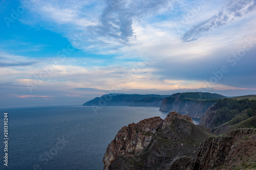 The view on the Olkhon island on Baikal lake