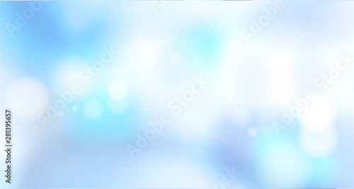 Hospital blurred background. Medical backdrop with molecules. Blur interior inside building with light background. Vector illustration