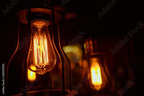 light lamp electricity hanging decorate home interior © Семен Саливанчук