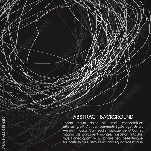 Abstract line,ball of thread, tangled lines. vector illustration.