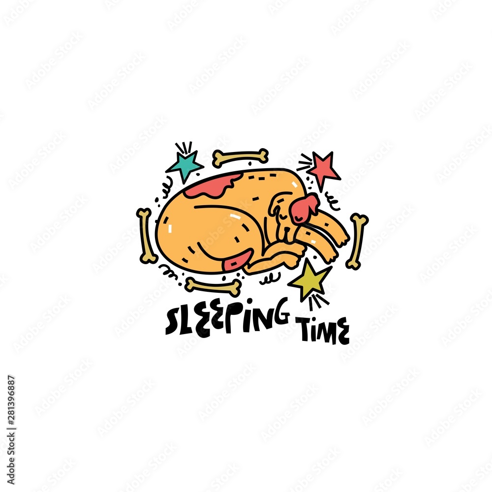 Cute vector illustration of cartoon dog. Print for kids goods. Cute vector illustration of cartoon dog. Print for kids goods.
