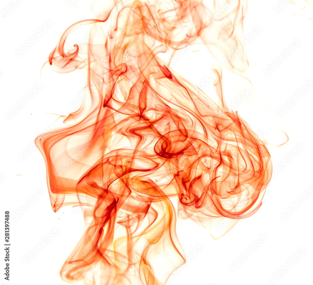 Red smoke on white background Red smoke on white background