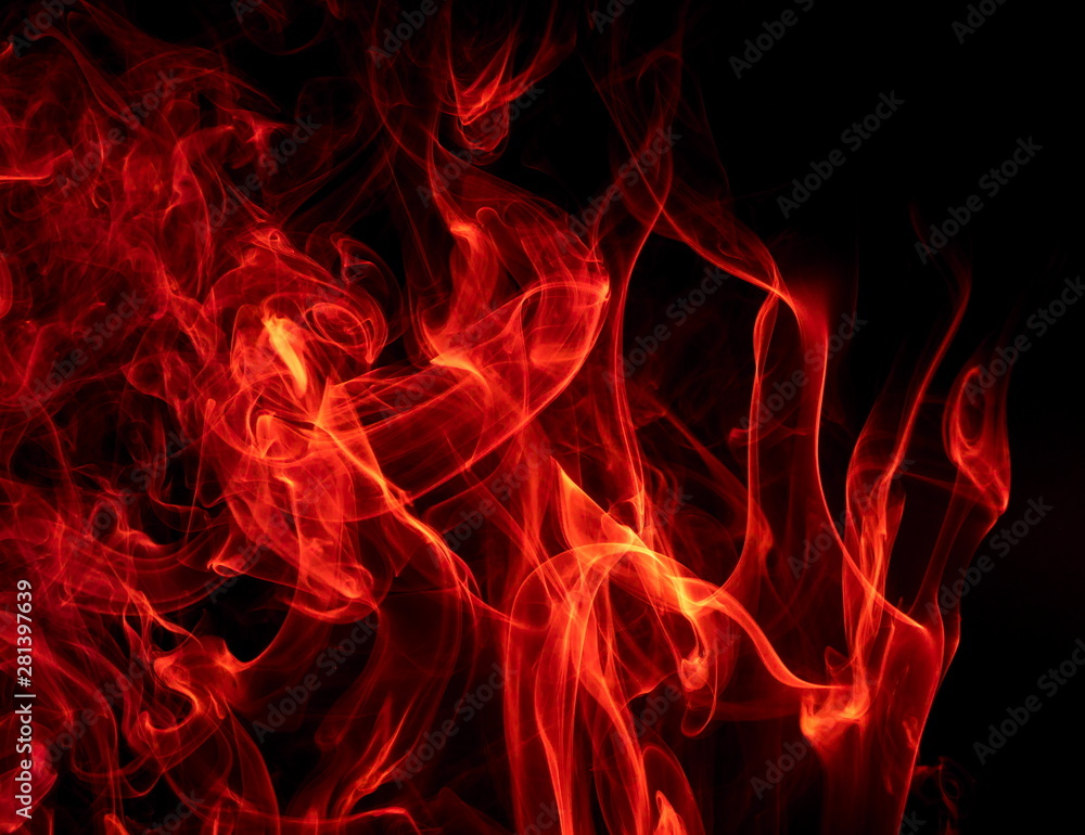 Red smoke on black background Red smoke on black background