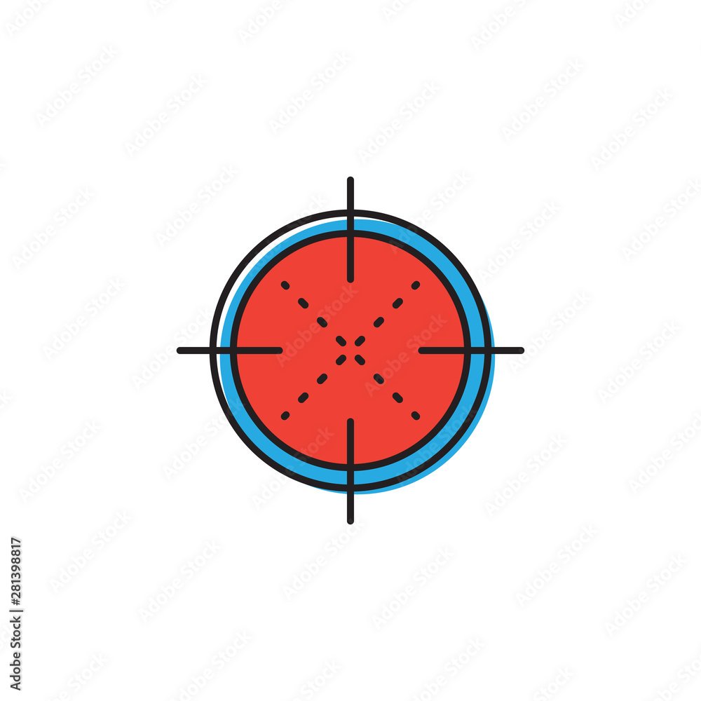 Crosshair vector icon symbol isolated on white background Crosshair vector icon symbol isolated on white background