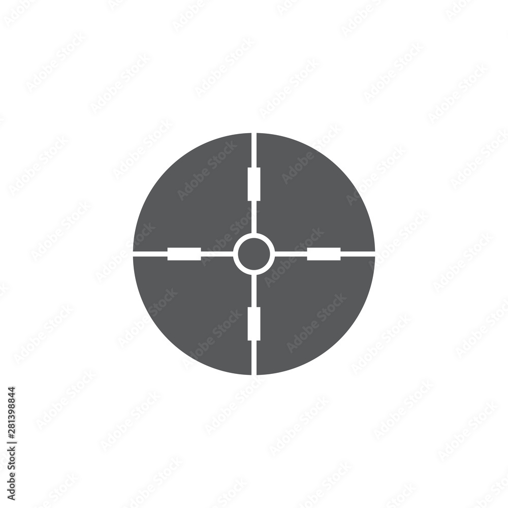 Crosshair vector icon symbol isolated on white background Crosshair vector icon symbol isolated on white background