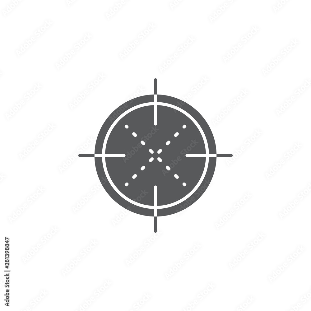 Crosshair vector icon symbol isolated on white background Crosshair vector icon symbol isolated on white background