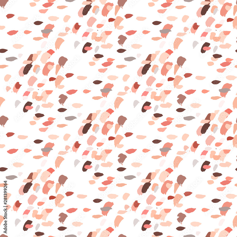 Hand drawn illustration with red color texture ink hand on black background for decoration design. Hand drawn modern paint ink texture. Decorative color art. Abstract ink blot.