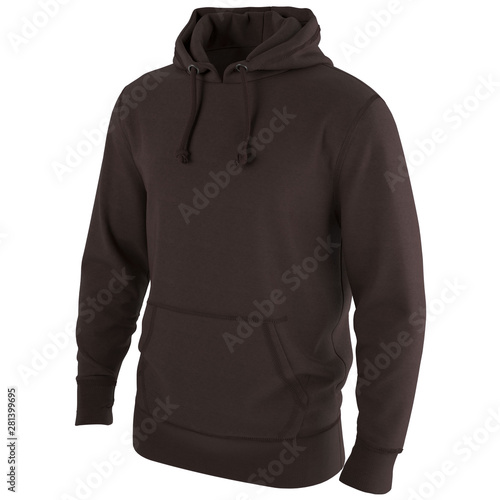 3d rendering realistic hoodie mockup isolate on white background